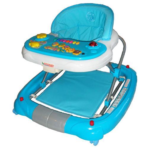 Deluxe Blue Musical Baby Walker Rocker Activity Play Centre - Aussie Baby
