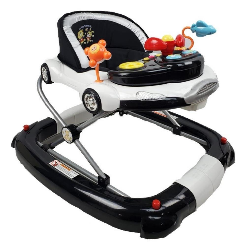Car Theme Baby Walker Rocker Play Activity Centre Black - Aussie Baby