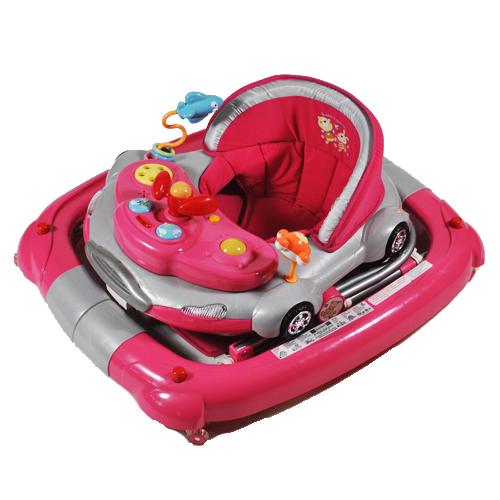 Car Theme Fuchsia Pink Baby Walker Rocker Play Activity Centre - Aussie Baby