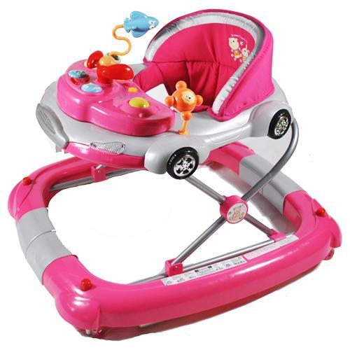 Car Theme Fuchsia Pink Baby Walker Rocker Play Activity Centre - Aussie Baby