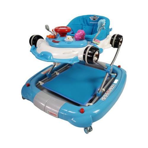 Racing Car 4-in-1 Baby Walker & Rocker - Blue - Aussie Baby