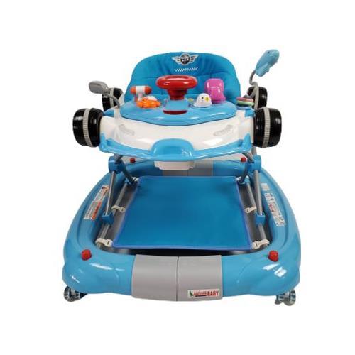 Racing Car 4-in-1 Baby Walker & Rocker - Blue - Aussie Baby