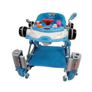 Racing Car 4-in-1 Baby Walker & Rocker - Blue - Aussie Baby