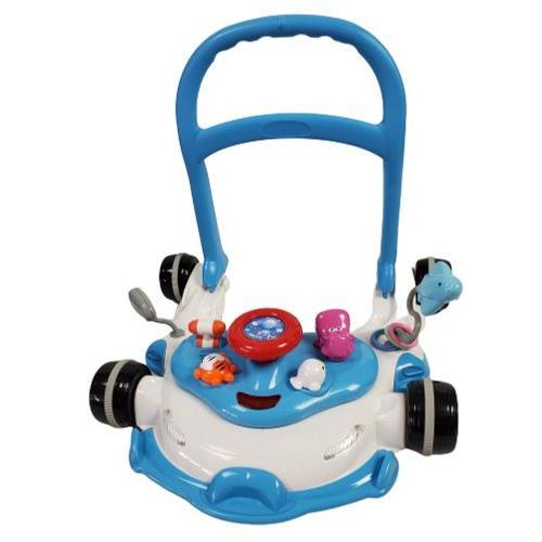 Racing Car 4-in-1 Baby Walker & Rocker - Blue - Aussie Baby
