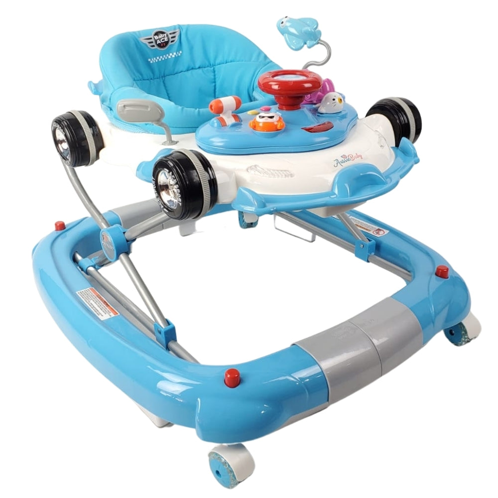 Racing Car 4-in-1 Baby Walker & Rocker - Blue - Aussie Baby