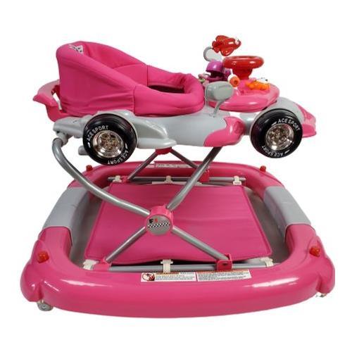 Racing Car 4-in-1 Baby Walker & Rocker - Pink - Aussie Baby
