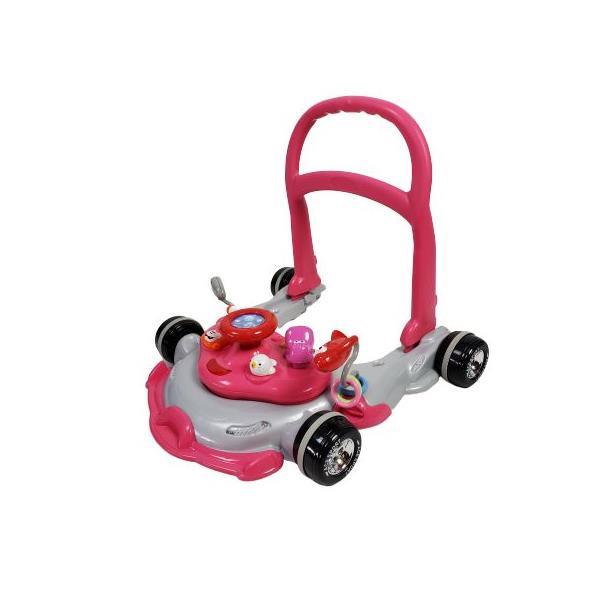 Racing Car 4-in-1 Baby Walker & Rocker - Pink - Aussie Baby