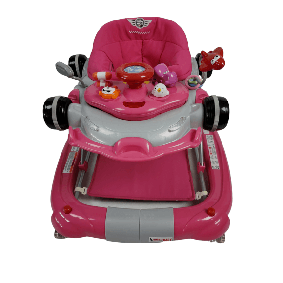 Racing Car 4-in-1 Baby Walker & Rocker - Pink - Aussie Baby