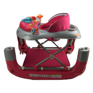 Fuchsia Pink Car 2-in-1 Baby Walker & Rocker - Aussie Baby