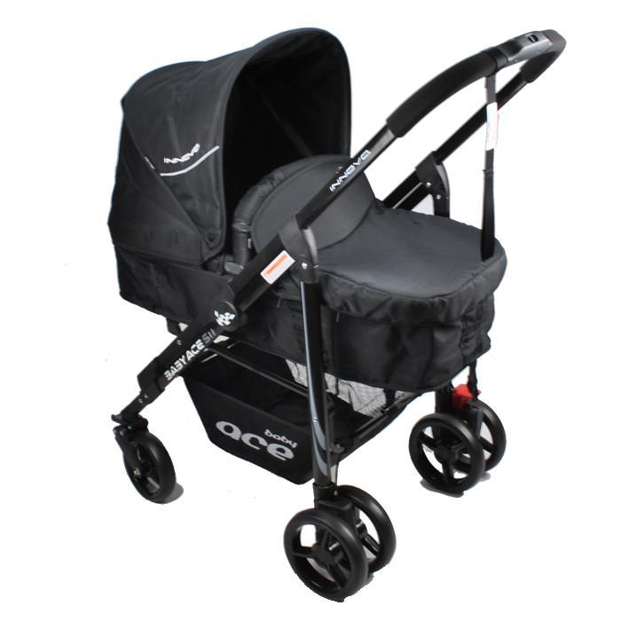 Baby Ace Innova Stroller - Black - Aussie Baby