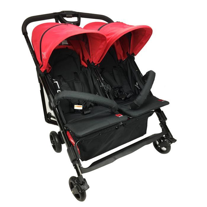 Baby Ace Libra Twin Stroller - Red - Aussie Baby