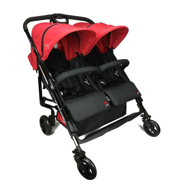 Baby Ace Libra Twin Stroller - Red - Aussie Baby
