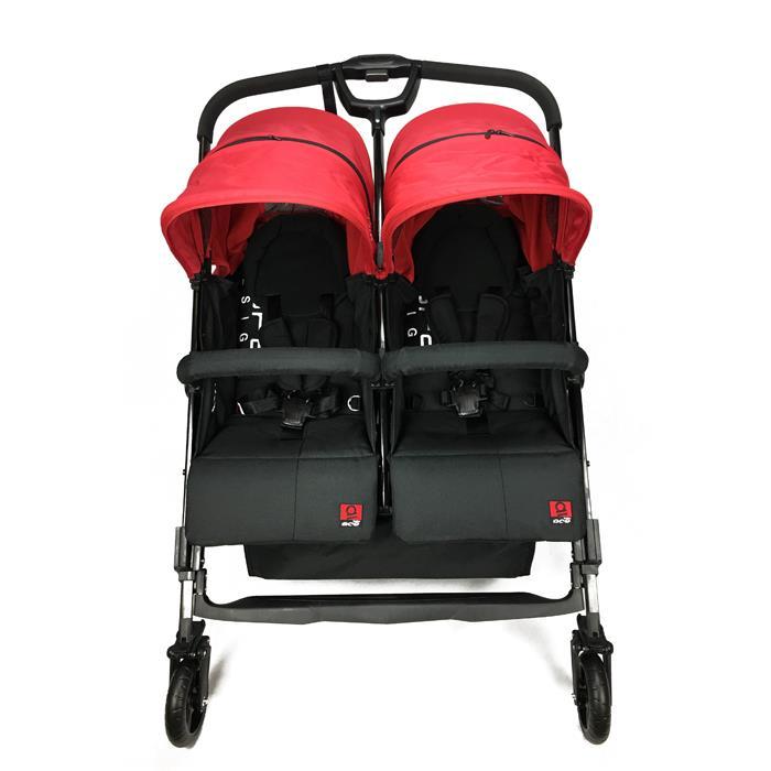 Baby Ace Libra Twin Stroller - Red - Aussie Baby