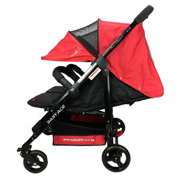 Baby Ace Libra Twin Stroller - Red - Aussie Baby