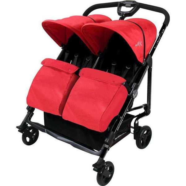 Baby Ace Libra Twin Stroller - Red - Aussie Baby
