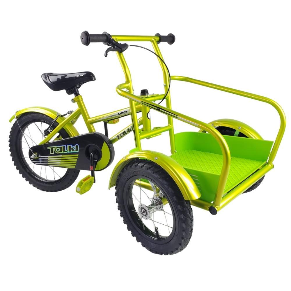 Tauki Kids Platform Cargo Tricycle 16 Inch Trike - Green - Aussie Baby