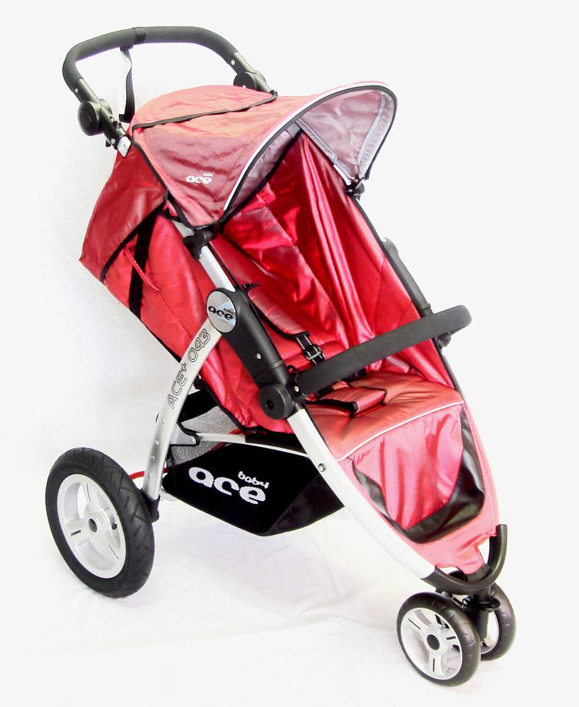 Baby Ace SCORPIO 3 Wheel Stroller - Red - Aussie Baby