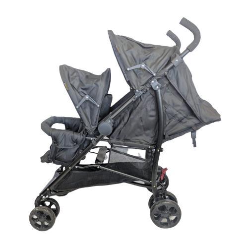 Aussie Baby Vitesse Deux Tandem Stroller - Black - Aussie Baby