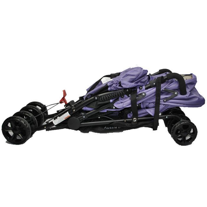 Aussie Baby Vitesse Deux Tandem Stroller - Purple - Aussie Baby