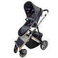 Aussie Baby REIS 4 Wheel Pram - Black - Aussie Baby