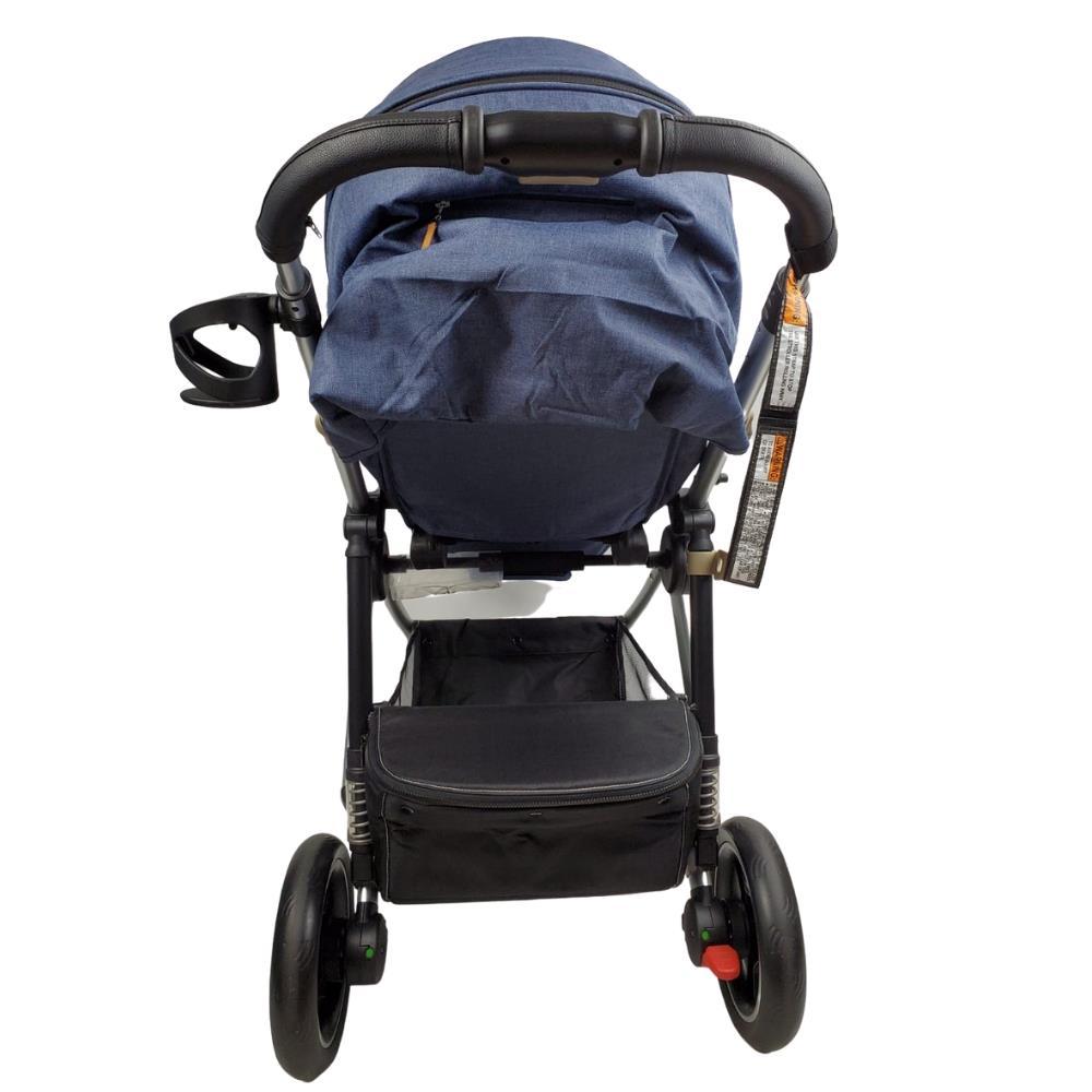 Aussie Baby Aya-Baby Tornado 4 Wheel Pram with Bassinet - Blue - Aussie Baby
