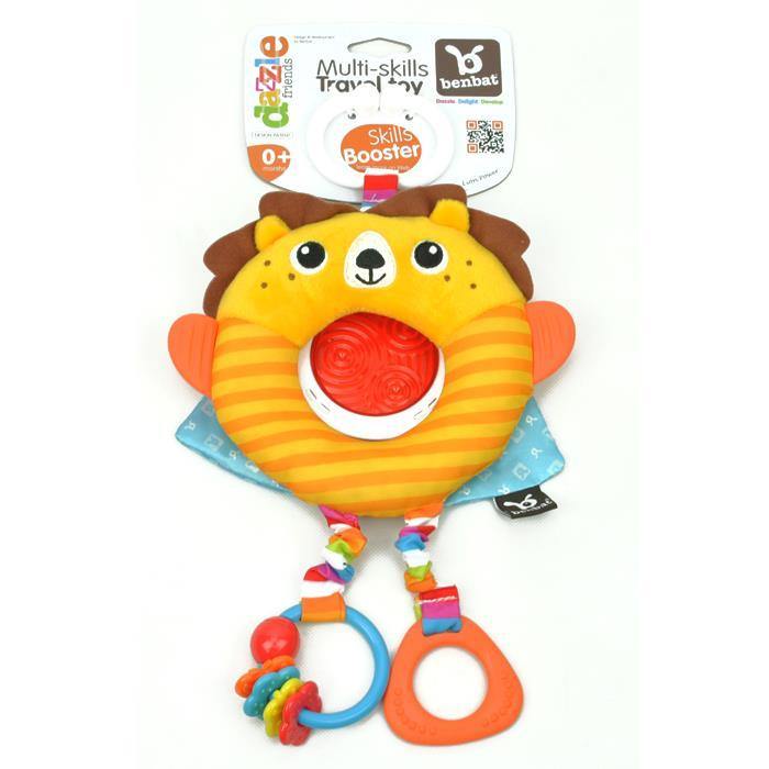 BenBat Dazzle Friends Clip On Travel Toy - Lion - Aussie Baby