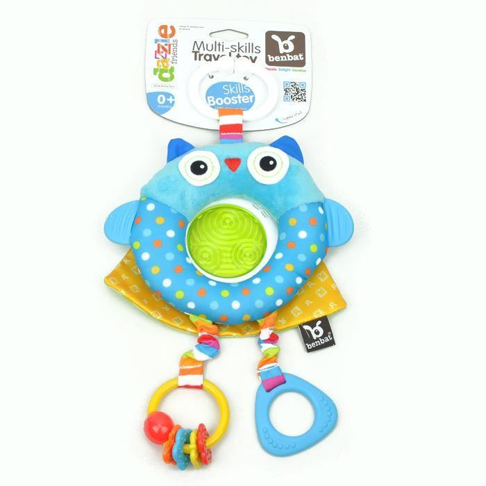 BenBat Dazzle Friends Clip On Travel Toy - Owl - Aussie Baby
