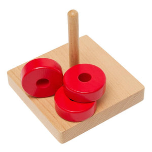 Vertical Single Wooden Stacking Toy - Aussie Baby