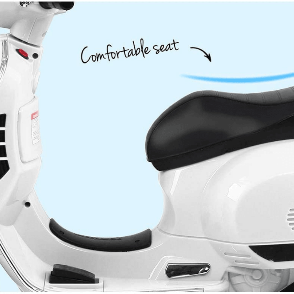 Vespa Licensed GTS 6V Ride On Motorbike - White - Aussie Baby