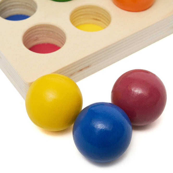 Wooden Coloured Matching Balls - Aussie Baby