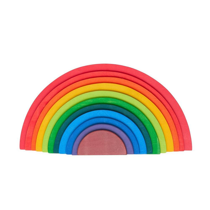 Wooden Rainbow Stacking Toys - 12 Pcs Building Blocks Set - Aussie Baby