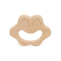 Wooden Smiley Face Teether - Aussie Baby