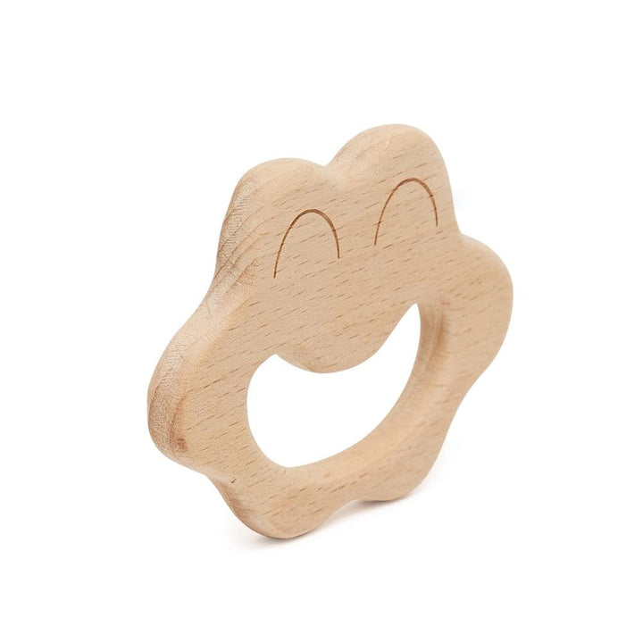Wooden Smiley Face Teether - Aussie Baby