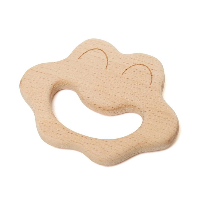 Wooden Smiley Face Teether - Aussie Baby