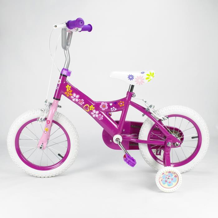14 inch 34cm Girl Deluxe Bicycle Pink Bike with Training Wheels - Aussie Baby