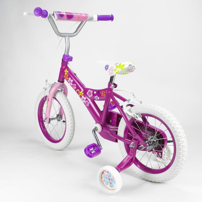 14 inch 34cm Girl Deluxe Bicycle Pink Bike with Training Wheels - Aussie Baby