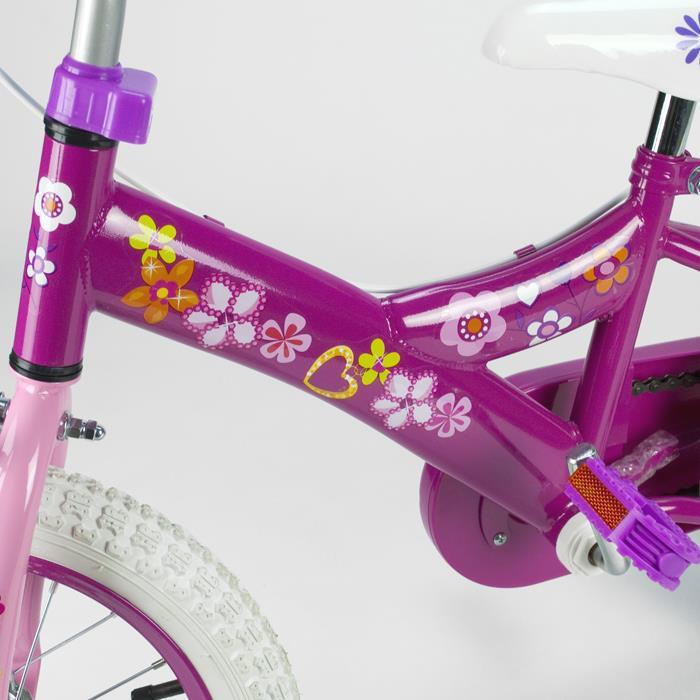 14 inch 34cm Girl Deluxe Bicycle Pink Bike with Training Wheels - Aussie Baby