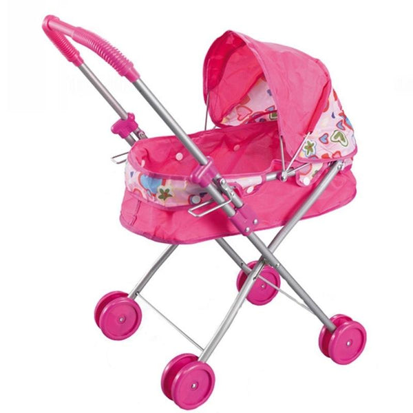 Aussie Baby Pink Heart Doll Pram