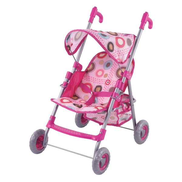 Aussie Baby Pink Polka Dot Doll Stroller