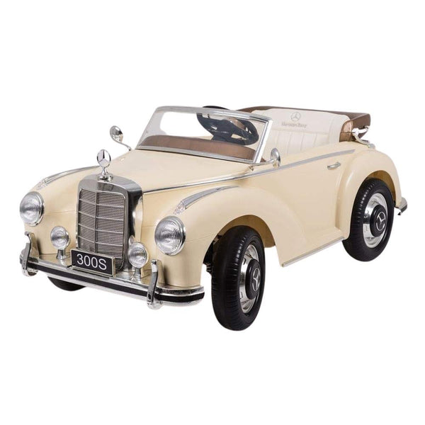 Licenced Mercedes Benz 300S 12V Kids Electric Ride On Car - Champagne Beige - Aussie Baby