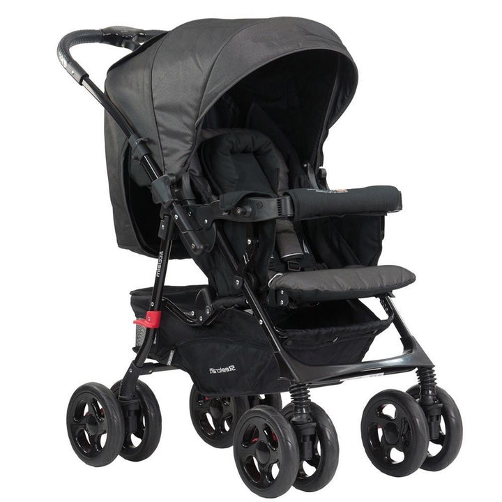 Steelcraft Acclaim Reverse Handle Stroller Graphite Melange Aussie Baby
