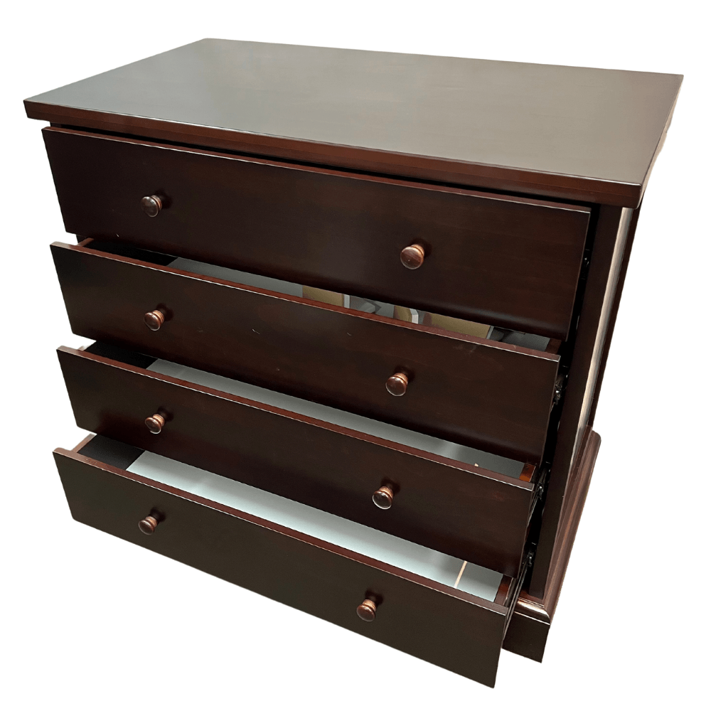 Aussie Baby 4 Drawer Tall Chest - Walnut - Aussie Baby