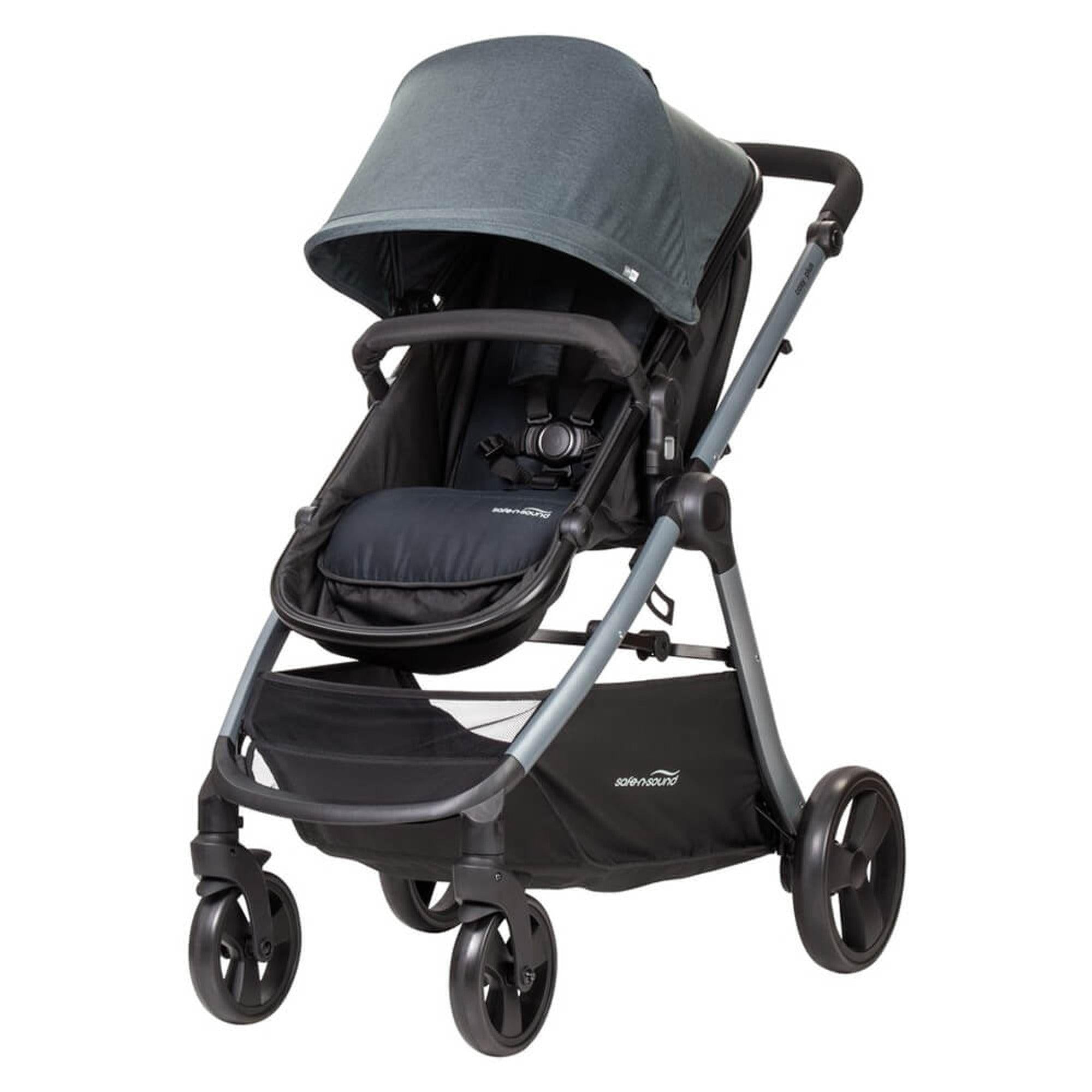 Safe-n-Sound Cosy Plus 4 in 1 Travel System Stroller BLACK MELANGE - Aussie Baby