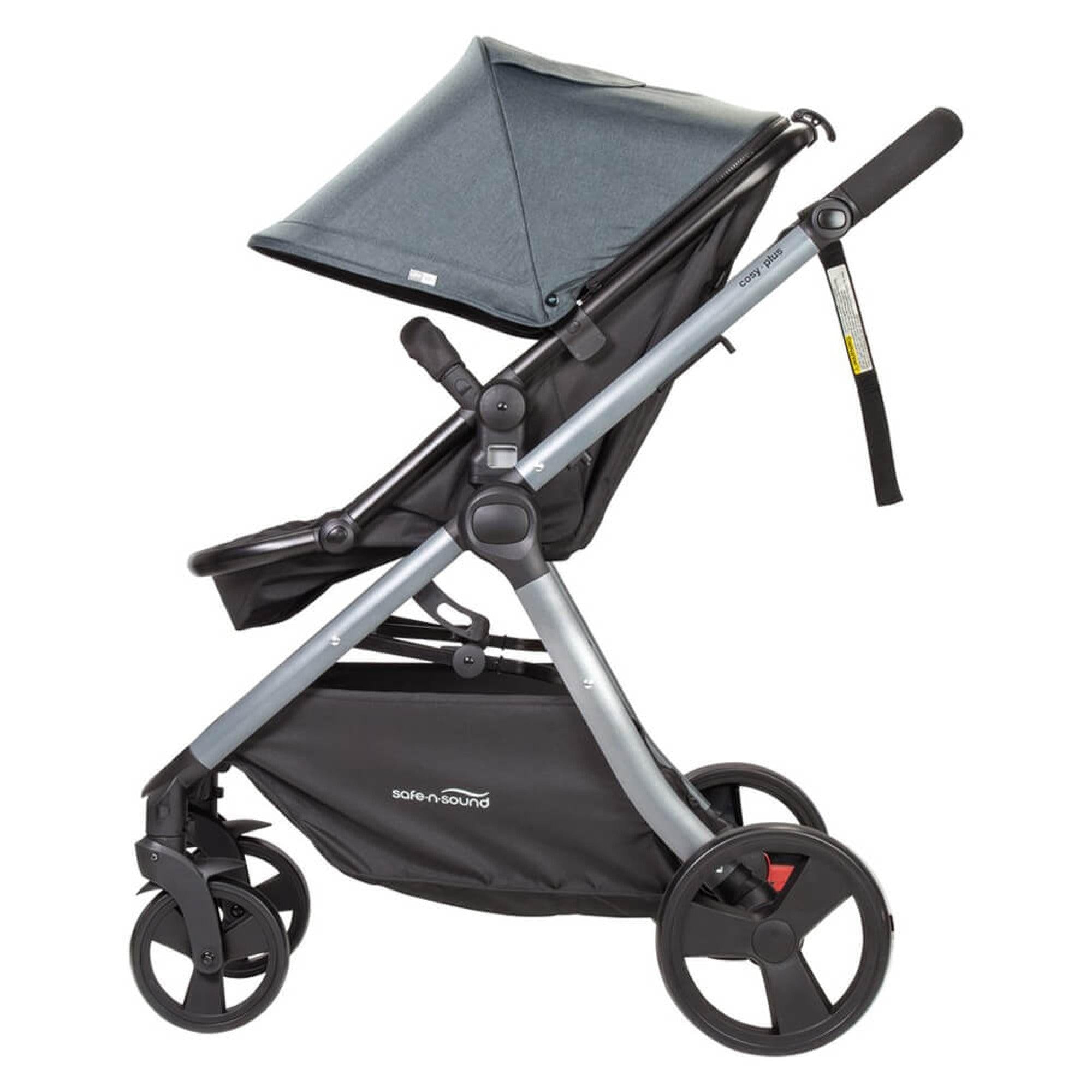 Safe-n-Sound Cosy Plus 4 in 1 Travel System Stroller BLACK MELANGE - Aussie Baby