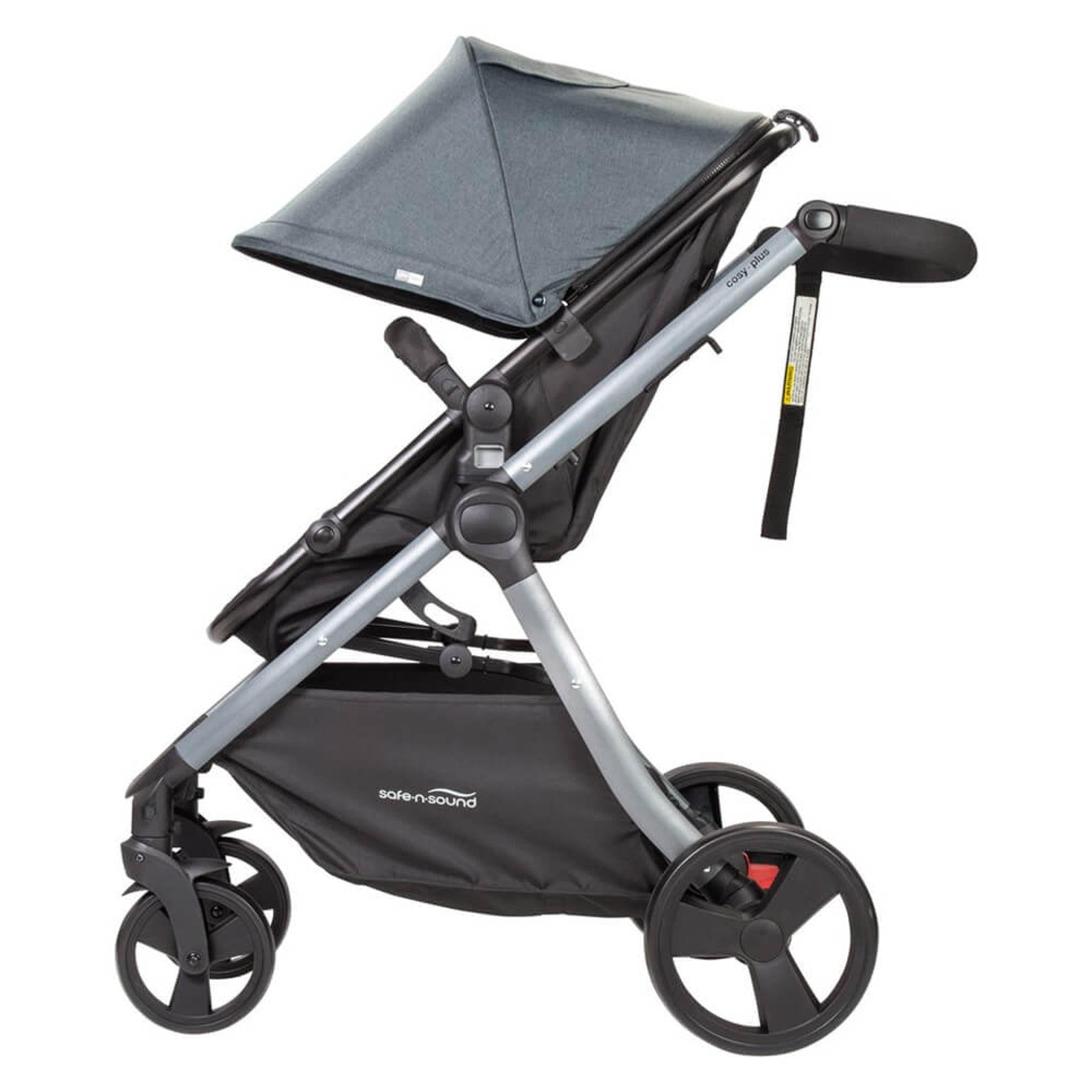Safe-n-Sound Cosy Plus 4 in 1 Travel System Stroller BLACK MELANGE - Aussie Baby