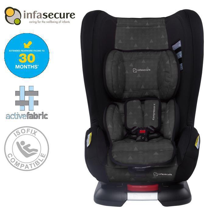 Infa Secure Kompressor 4 Treo Convertible Isofix Car Seat - Ebony - Aussie Baby