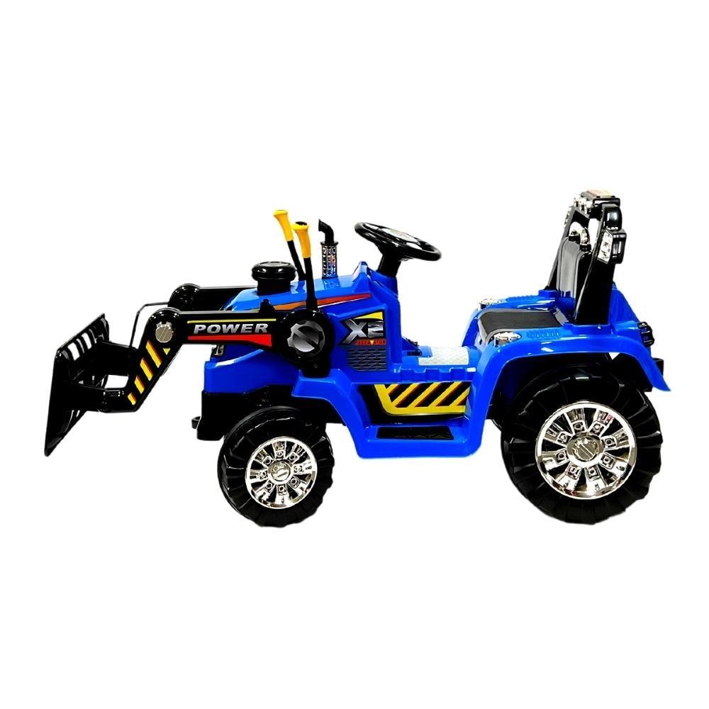 Kids 12V Electric Ride-on Bulldozer - Blue - Aussie Baby