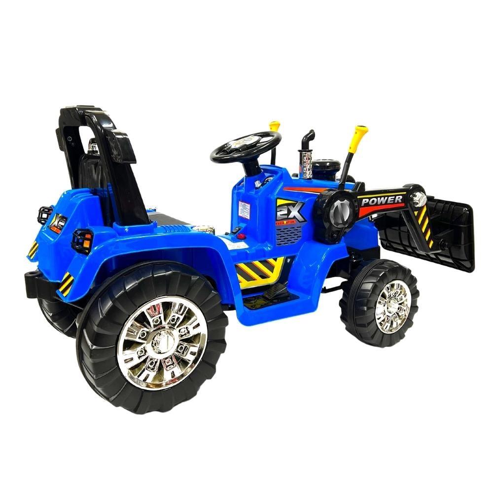 Kids 12V Electric Ride-on Bulldozer - Blue - Aussie Baby