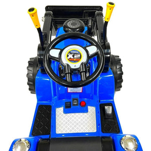 Kids 12V Electric Ride-on Bulldozer - Blue - Aussie Baby