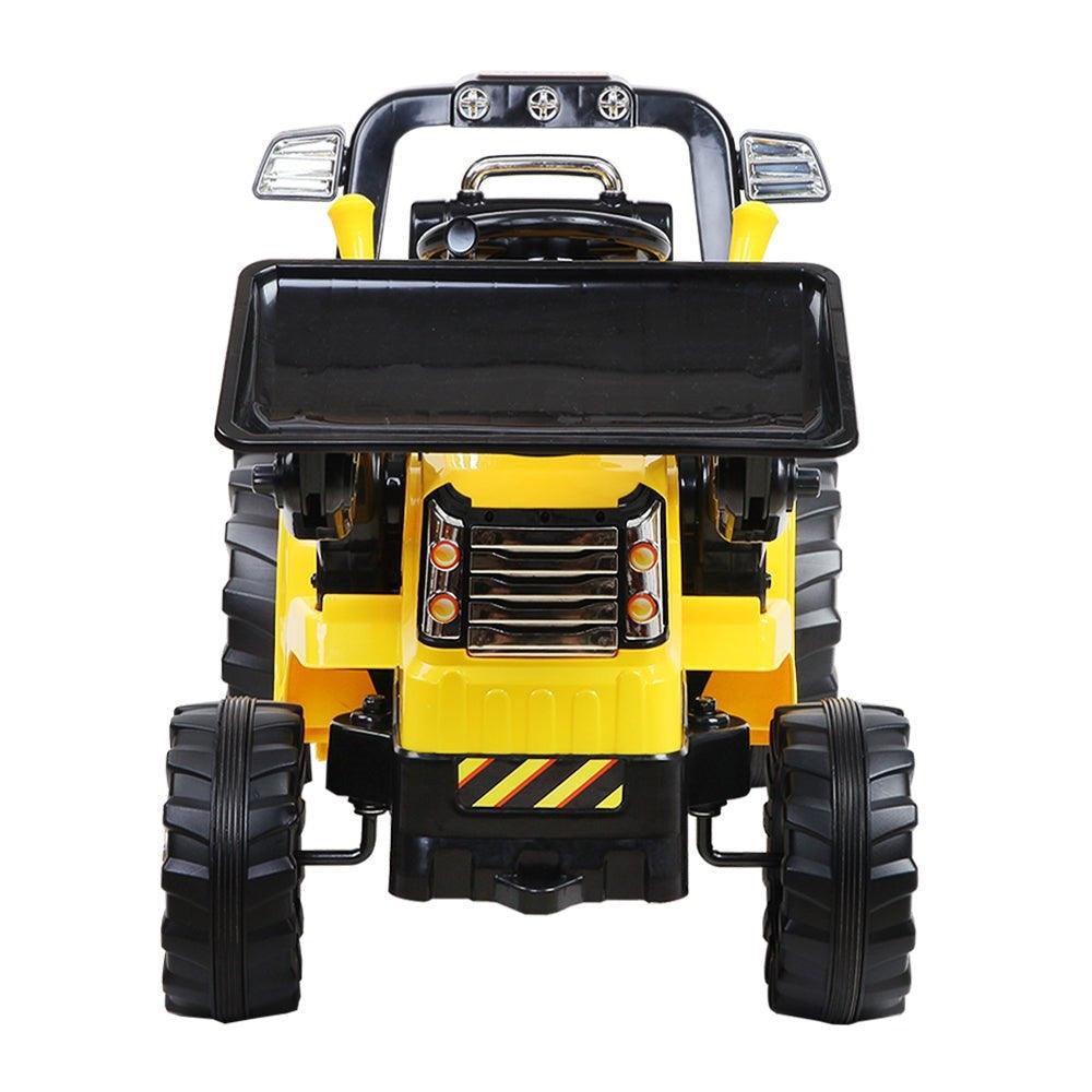 Kids 12V Electric Ride-on Bulldozer - Yellow - Aussie Baby